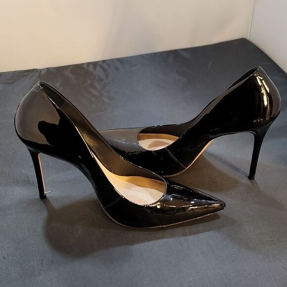 SCHUTZ LOU POINTED TOE LEATHER WOMEN"S HIGH HEEL STILETTOS PUMP - Picture 8 of 13